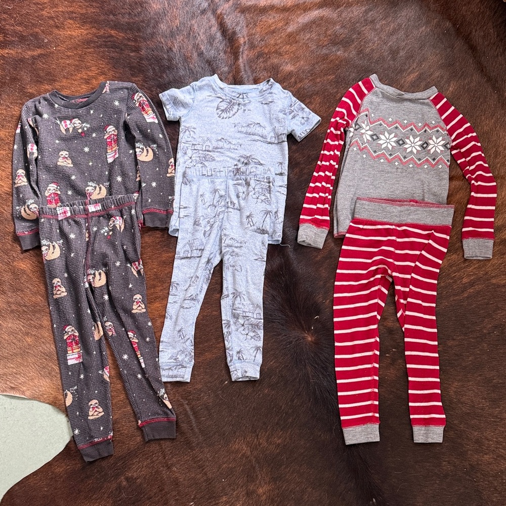 P.J. Salvage Kids Pajama Sets - Gray, Light Blue, Red